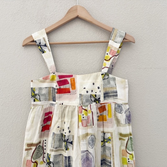 Hunter Bell Poppy Maxi Dress XS Cotton Abstract Print Resort Vacation Coastal - Picture 8 of 12